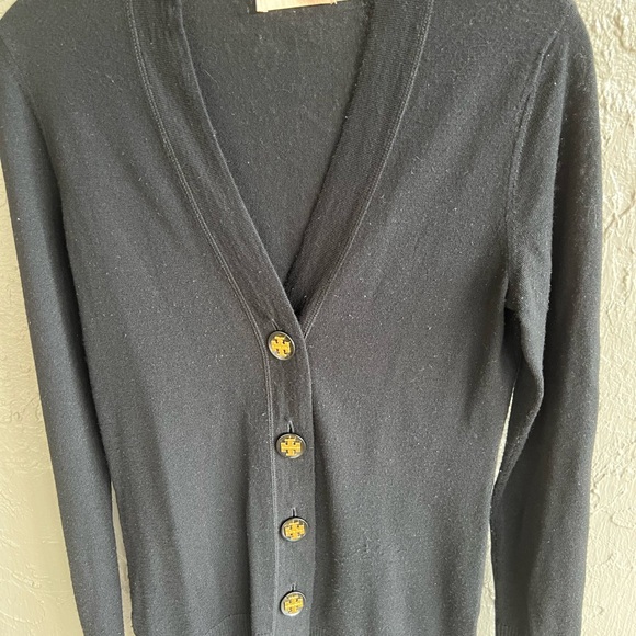 Tory Burch Sweaters - Tory Burch Black Cardigan Sweater Classic V-Neck
